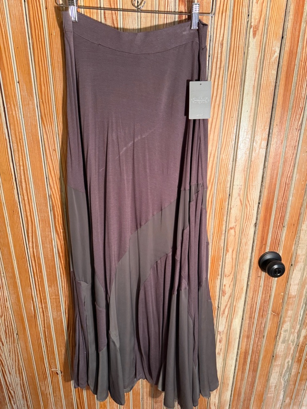 Anthropologie Two-Tone Brown Maxi Skirt